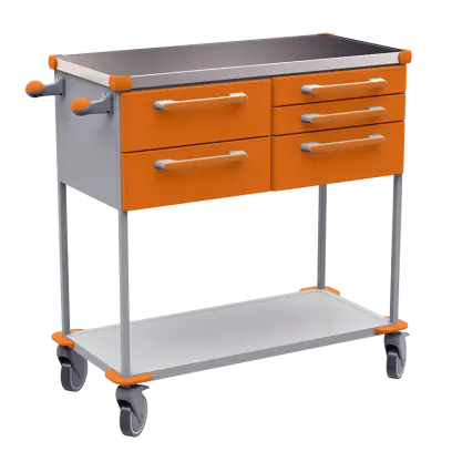 ASSIST 407 vozík zdravotnický, plast ABS, oranžová