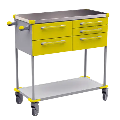 ASSIST 407 vozík zdravotnický, plast ABS, žlutá