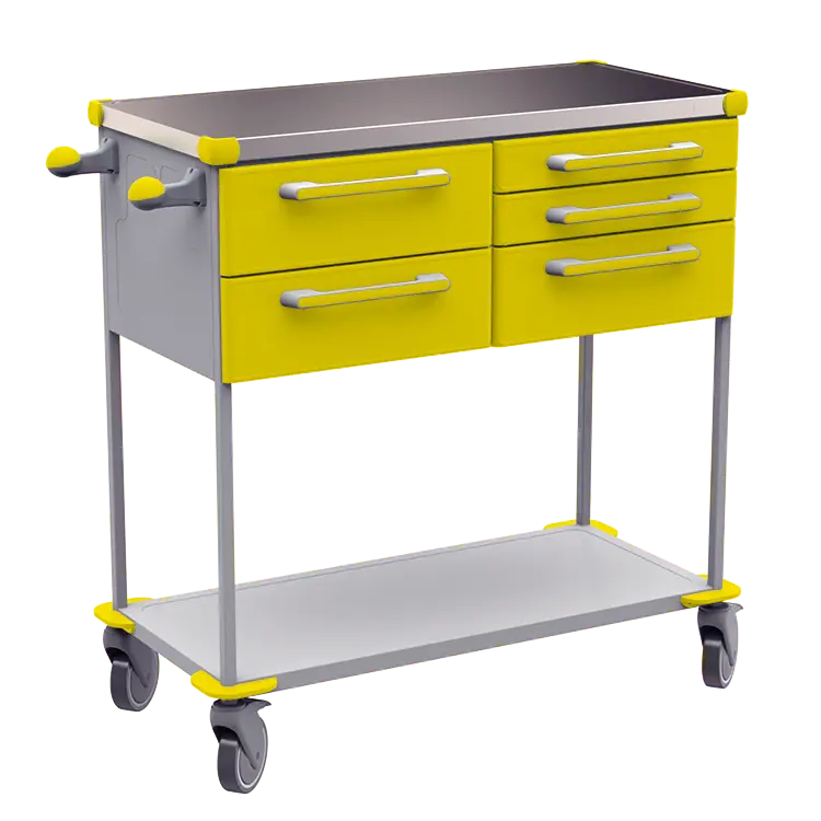 ASSIST 407 vozík zdravotnický, plast ABS, žlutá