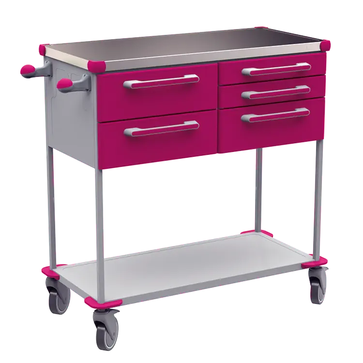 ASSIST 407 vozík zdravotnický, plast ABS, fialová