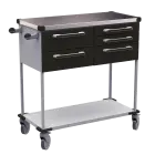 ASSIST 407 vozík zdravotnický, plast ABS, černá