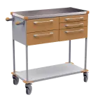 ASSIST 407 vozík zdravotnický, plast ABS, hnědobéžová