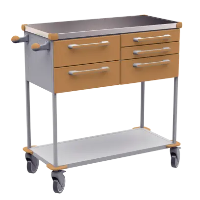 ASSIST 407 vozík zdravotnický, plast ABS, hnědobéžová