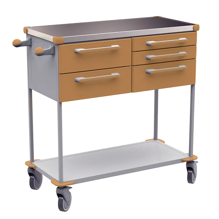 ASSIST 407 vozík zdravotnický, plast ABS, hnědobéžová