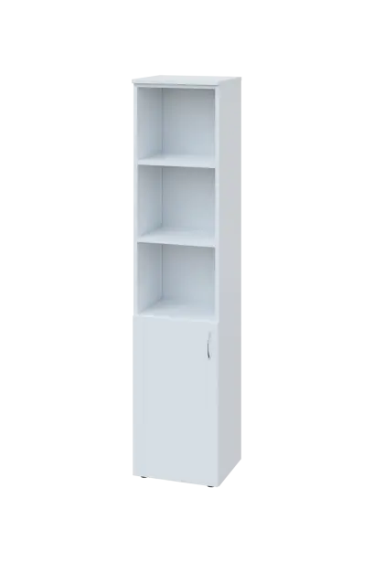 EN 5 - 4DN3  skříň 1-dveřová/otevřená, úzká, levá lamino - bílá