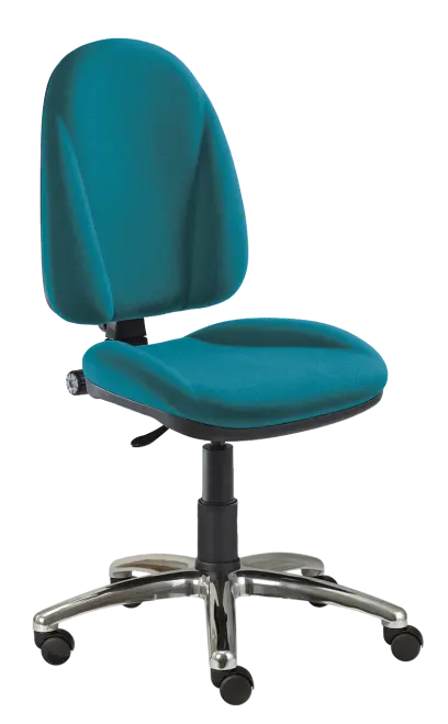 444/MEK CR židle kancelářská, koženka AN, kříž chrom AN 078 - koženka tyrkysová