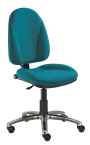444/MEK CR židle kancelářská, koženka AN, kříž chrom AN 078 - koženka tyrkysová