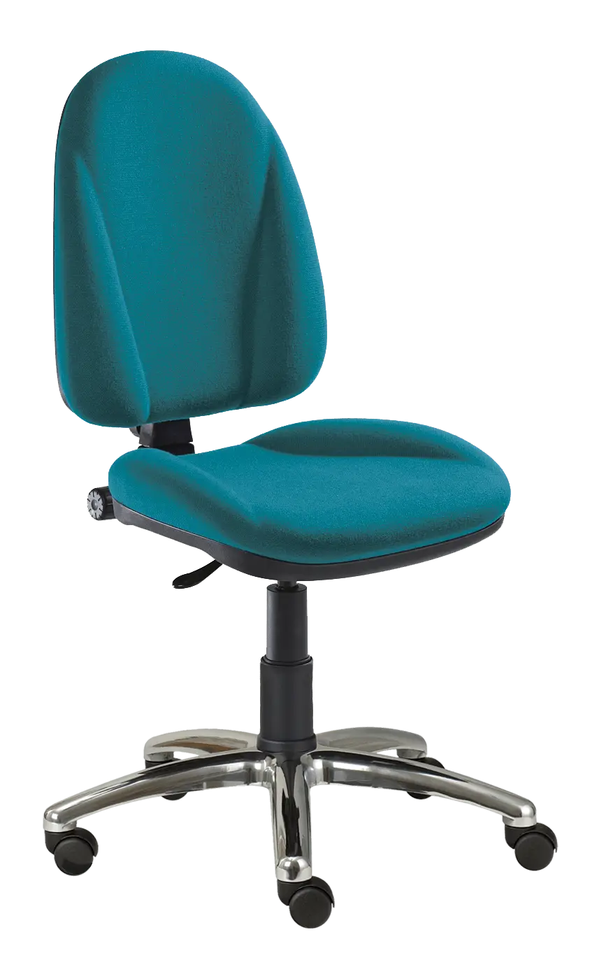 444/MEK CR židle kancelářská, koženka AN, kříž chrom AN 078 - koženka tyrkysová