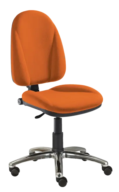 444/MEK CR židle kancelářská, koženka AN, kříž chrom AN 030 - koženka oranžová