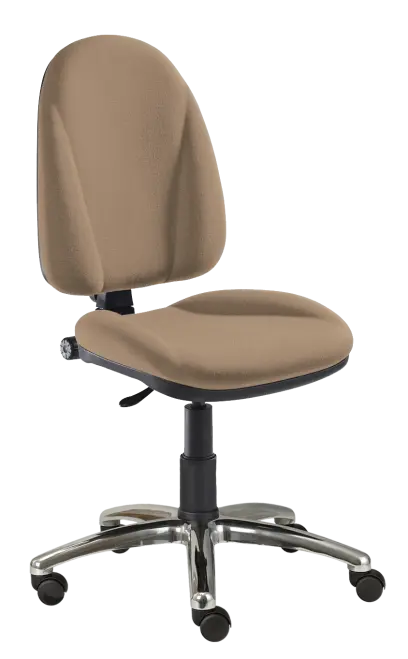 444/MEK CR židle kancelářská, koženka AN, kříž chrom AN 096 - koženka béžová