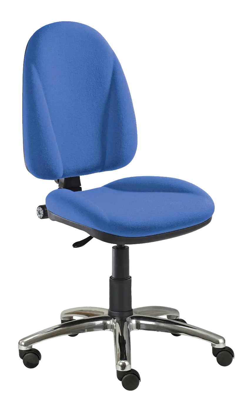 444/MEK CR židle kancelářská, koženka AN, kříž chrom AN 067 - koženka nebeská modrá