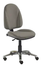 444/MEK CR židle kancelářská, koženka AN, kříž chrom AN 052 - koženka šedá