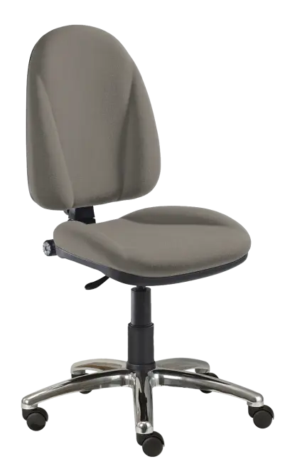 444/MEK CR židle kancelářská, koženka AN, kříž chrom AN 052 - koženka šedá