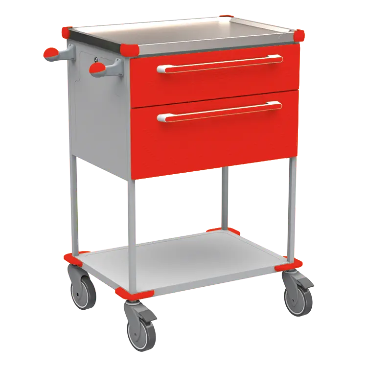 ASSIST 193 vozík zdravotnický, plast ABS, červená