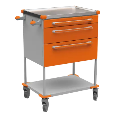 ASSIST 195 vozík zdravotnický, plast ABS, oranžová