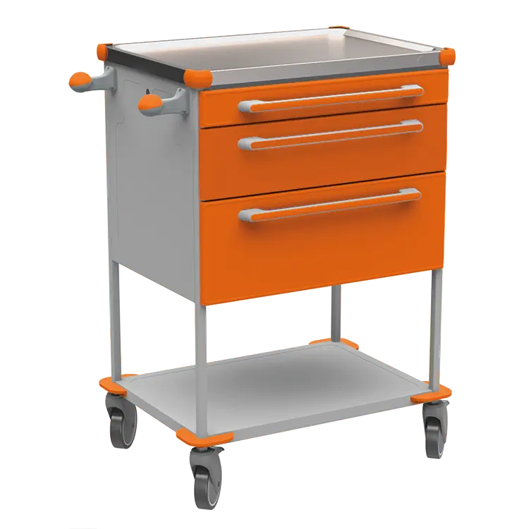 ASSIST 195 vozík zdravotnický, plast ABS, oranžová