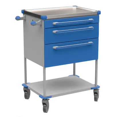 ASSIST 195 vozík zdravotnický, plast ABS, modrá