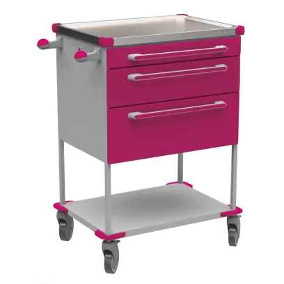 ASSIST 195 vozík zdravotnický, plast ABS, fialová