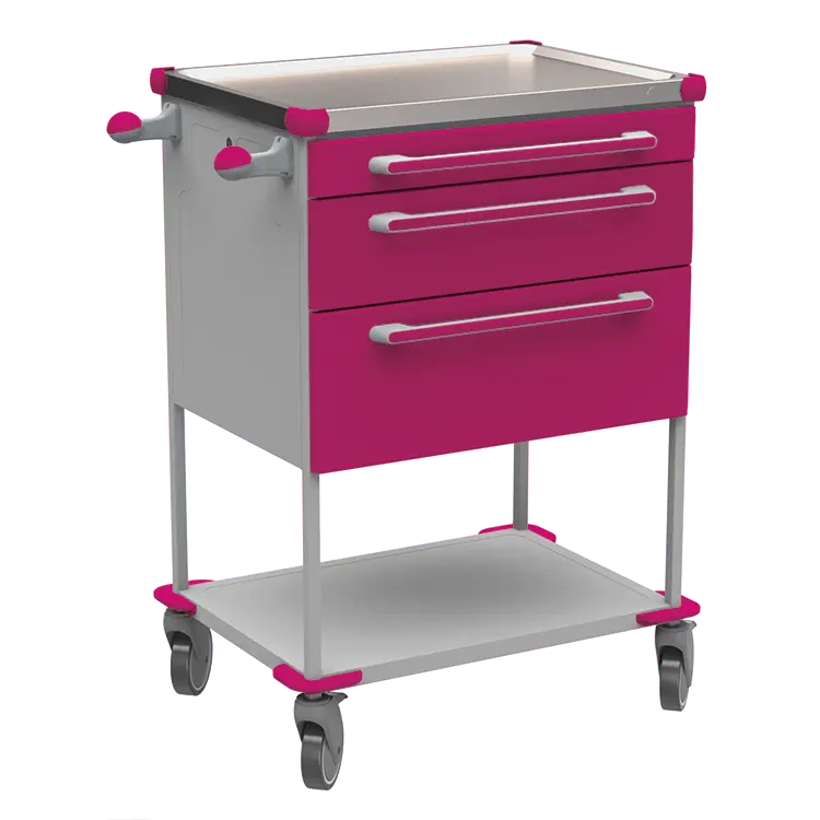 ASSIST 195 vozík zdravotnický, plast ABS, fialová