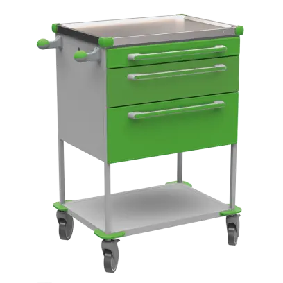 ASSIST 195 vozík zdravotnický, plast ABS, zelená