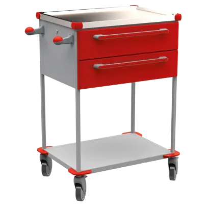 ASSIST 192 vozík zdravotnický, plast ABS, červená