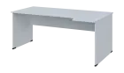 TR 8 - 184 stůl kancelářský, rohový, pravý, dřevěná podnož, deska 18 mm, široký 1800 mm, bílá
