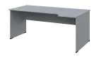 TR 8 - 184 stůl kancelářský, rohový, pravý, dřevěná podnož, deska 18 mm, široký 1800 mm, šedá