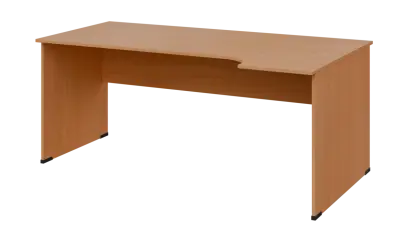 TR 8 - 184 stůl kancelářský, rohový, pravý, dřevěná podnož, deska 18 mm, široký 1800 mm, buk royal