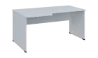 TR 8 - 166 stůl kancelářský, rohový, levý, dřevěná podnož, deska 18 mm, široký 1600 mm, bílá