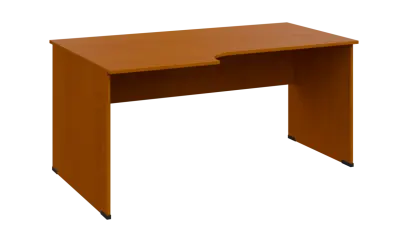 TR 8 - 166 stůl kancelářský, rohový, levý, dřevěná podnož, deska 18 mm, široký 1600 mm, třešeň šumav TR 8 - 166 stůl kancelářský, rohový, levý, dřevěná podnož, deska 18 mm, široký 1600 mm, třešeň šumavská