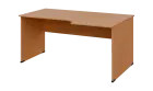 TR 8 - 166 stůl kancelářský, rohový, pravý, dřevěná podnož, deska 18 mm, široký 1600 mm, buk royal