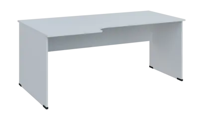 TR 8 - 186 stůl kancelářský, rohový, levý, dřevěná podnož, deska 18 mm, široký 1800 mm, bílá TR 8 - 186 stůl kancelářský, rohový, levý, dřevěná podnož, deska 18 mm, široký 1800 mm, bílá