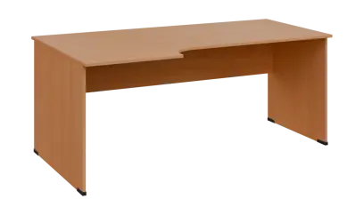 TR 8 - 186 stůl kancelářský, rohový, levý, dřevěná podnož, deska 18 mm, široký 1800 mm, buk royal TR 8 - 186 stůl kancelářský, rohový, levý, dřevěná podnož, deska 18 mm, široký 1800 mm, buk royal