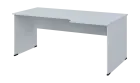 TR 8 - 186 stůl kancelářský, rohový, pravý, dřevěná podnož, deska 18 mm, široký 1800 mm, bílá