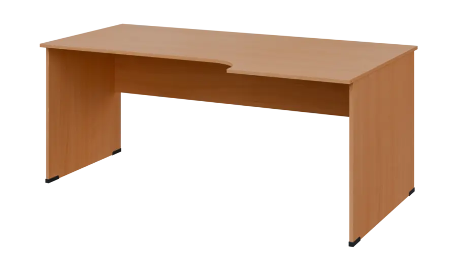 TR 8 - 186 stůl kancelářský, rohový, pravý, dřevěná podnož, deska 18 mm, široký 1800 mm, buk royal