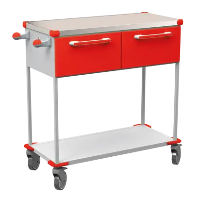 ASSIST 402 vozík zdravotnický, plast ABS, červená