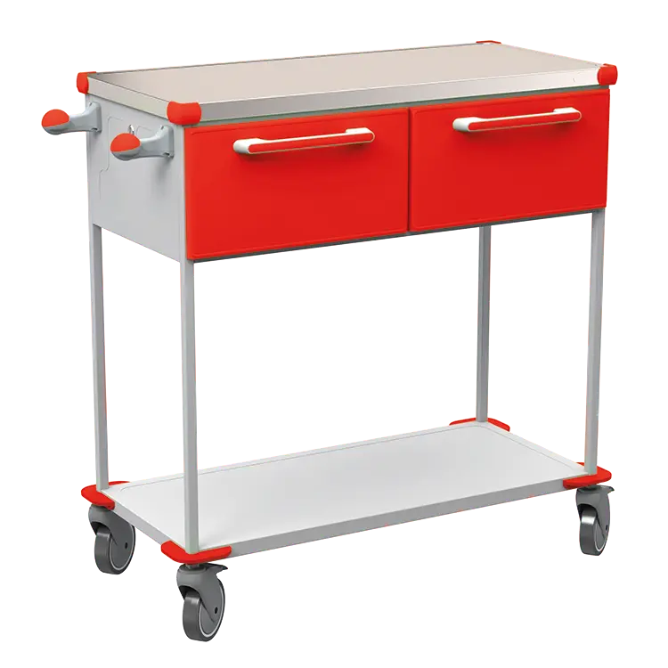 ASSIST 402 vozík zdravotnický, plast ABS, červená