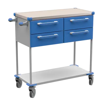 ASSIST 403 vozík zdravotnický, plast ABS, modrá