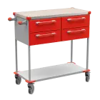 ASSIST 403 vozík zdravotnický, plast ABS, červená