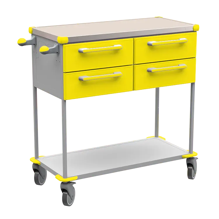 ASSIST 403 vozík zdravotnický, plast ABS, žlutá