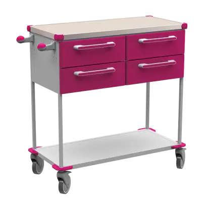 ASSIST 403 vozík zdravotnický, plast ABS, fialová