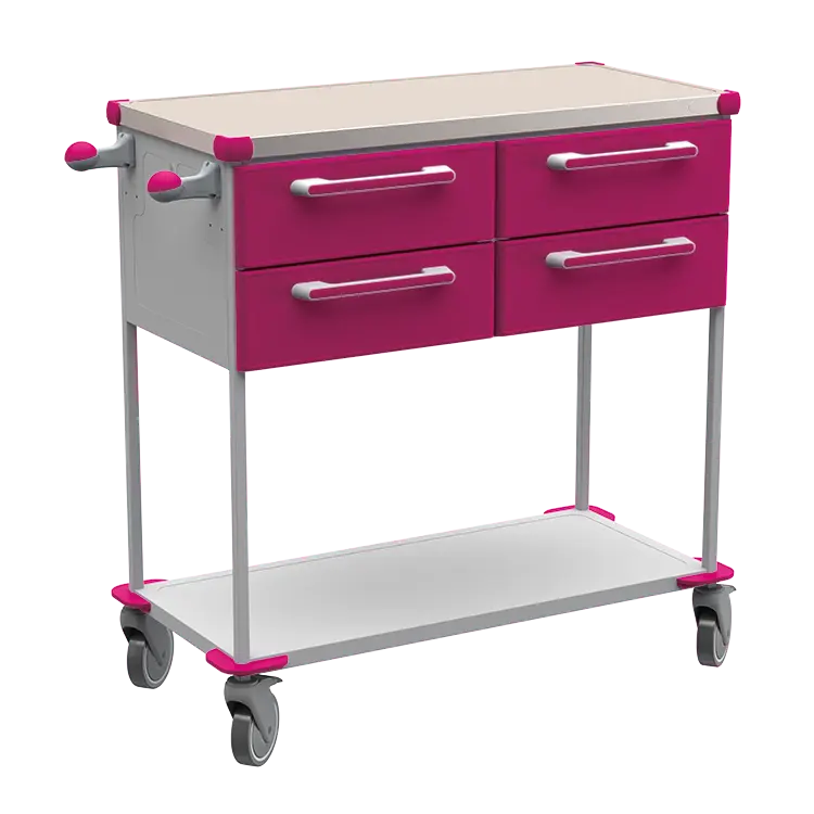 ASSIST 403 vozík zdravotnický, plast ABS, fialová