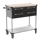 ASSIST 403 vozík zdravotnický, plast ABS, černá