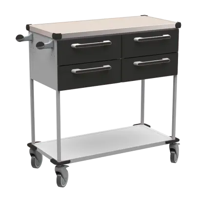 ASSIST 403 vozík zdravotnický, plast ABS, černá