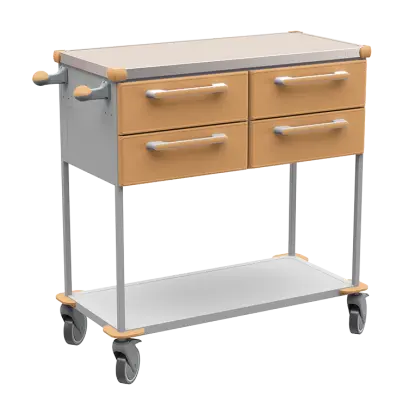 ASSIST 403 vozík zdravotnický, plast ABS, hnědobéžová