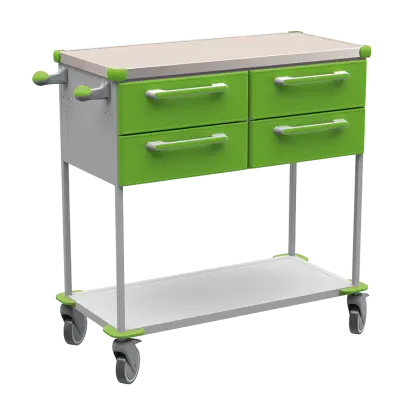 ASSIST 403 vozík zdravotnický, plast ABS, zelená