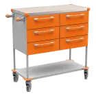 ASSIST 405 vozík zdravotnický, plast ABS, oranžová