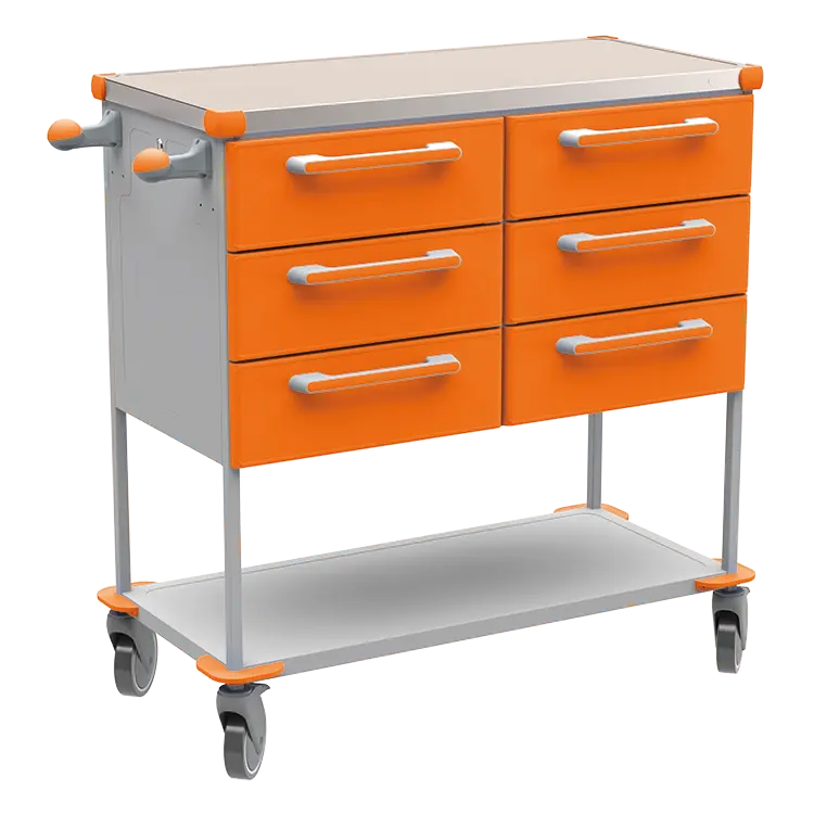 ASSIST 405 vozík zdravotnický, plast ABS, oranžová