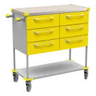 ASSIST 405 vozík zdravotnický, plast ABS, žlutá