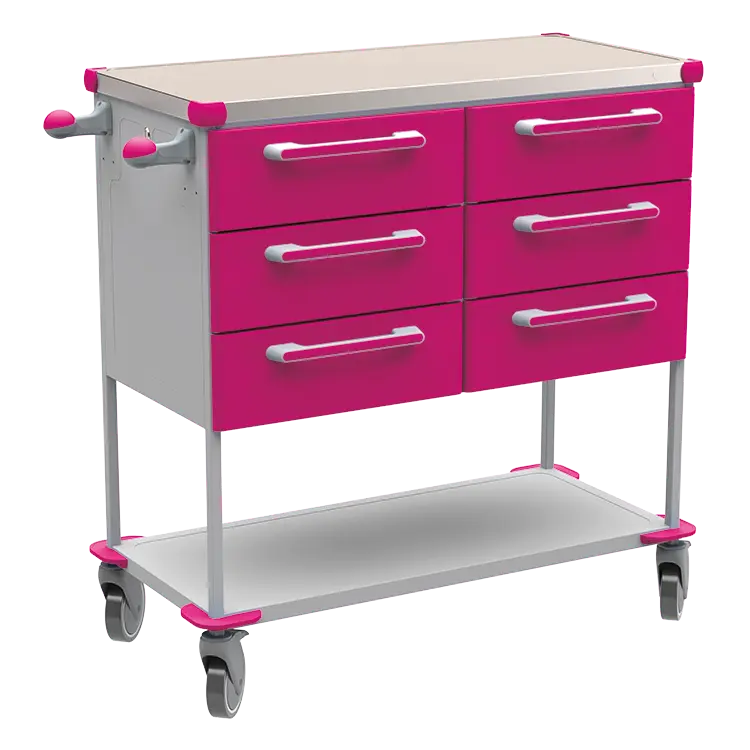 ASSIST 405 vozík zdravotnický, plast ABS, fialová